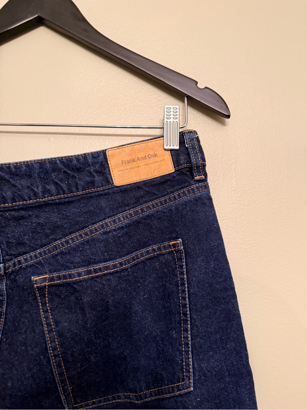 Frank And Oak Courtney Loose Fit Jeans Indigo Blue Hemp Blend Size 30 - Picture 13 of 16